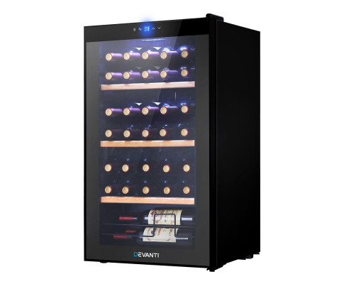 Devanti Wine Cooler Fridge 34 Bottles
