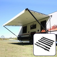Aussie Traveller Sunburst Eclipse Roller Tube 14' Charcoal Roof Black Ends Awning