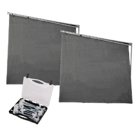 Aussie Traveller Grey Full Height Caravan Sunblocker End Wall & Pegs Bundle