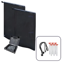 Aussie Traveller Black Full Height Caravan Sunblocker End Wall & Pegs Bundle
