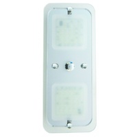 CAMEC LED SQ CRYSTAL 2 SECTION 48 WHITE/4 BLUE LED P/BUTTON