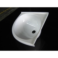 Camec 279x279mm Corner Acrylic Basin with 42mm Waste Hole