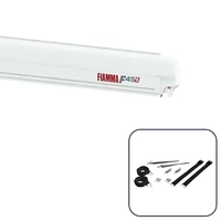 Fiamma F45 S 4.5m Polar White Cassette / Royal Grey Fabric Box Awning