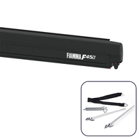 Fiamma F45 S 4m Deep Black Cassette / Royal Grey Fabric Box Awning