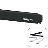 Fiamma F45 S Awning Deep Black 4.5m Black Royal Grey