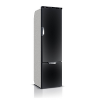 Vitrifrigo Slim 140 Litre 12/24V Black Fridge Freezer with Chromelock