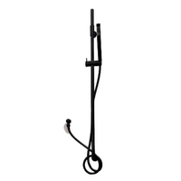 Barka Matt Black Adjustable Shower Rail Set