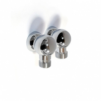 Barka Chrome Through Bulkhead Elbow 3/8"M