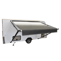 Carefree 16ft LED Triple Black Shale Fade RO Awning (No Arms).c/w Black Springs.FP166E4E