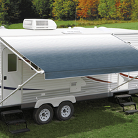 Carefree 204inch/17FT BLACK Reverse Fade Altitude Awning with LED Lightbar. FY204006ERA