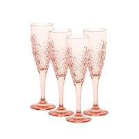 D-Still Unbreakable Bloom Champagne Glasses 180ml, Set of 4