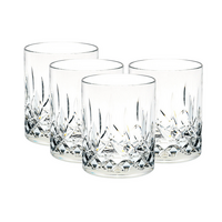 D-Still 295ml Polycarbonate Diamond Cut Old Fashion Glass, Set of 4