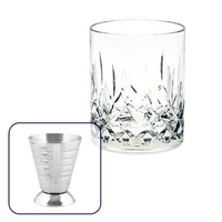 D-Still 295ml Polycarbonate Diamond Cut Old Fashion Glass, Set of 4
