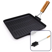 Aussie Traveller 28cm Square Cast Iron Frypan