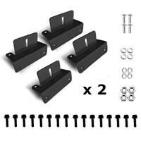 Adjustable Black Aluminium Solar Panel Bracket, Pack of 8