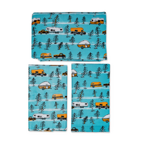 Camco Tablecloth with Bench Covers - RV and Tree Sketch Design. 53380