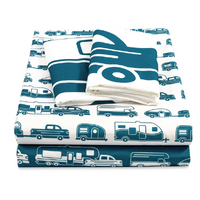 Camco Queen RV Bed Sheet Set, Blue. 53298