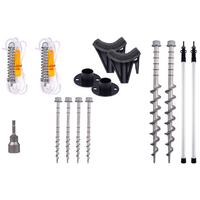 Aussie Traveller 12V Electric Awning Cradle Support Kit with Poles, White