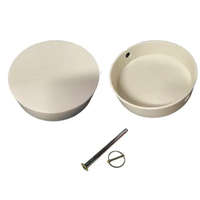 Coast RV Pole Carrier Parts - 2 x White Caps, 1 x Locking Clip & Pin