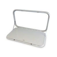 Picnic Table White 800x450mm c/w Chrome Lock.With backing plate .