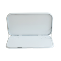 Caravan Picnic Table White 4RC with LED Lighting & Backing Plate - 800 x 445mm