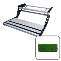 Aussie Traveller Black Manual Single Drop Down Step