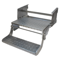 COAST Double Pull-Out Caravan Step - Galvanised Steel 560mm
