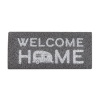 Camco RV Wrap Around Step Rug - Welcome Home - Gray / White. 53195