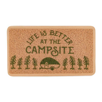 Camco Scrub Rug - Brown and Dark Green - Small. 53198