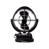 Sphere Black Viento 12/24V Fan with Light, USB + Remote Control