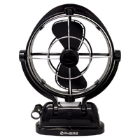 Sphere Black Viento Fan and Light