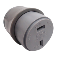 CLIPSAL 438/32 FIXED POLARITY CORD SOCKET GREY. CLI438/32GY