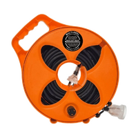 Flat Out 15m 15Amp Extension Lead Compact Multi-Reel Safety Orange C1515S