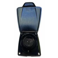 CMS 10AMP DOUBLE POLE AUTOSWITCH SOCKET BLACK OUTLET. JOL10BK