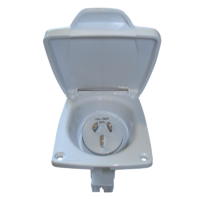 CMS 15AMP PLUG POWER INLET WHITE. JIL15 WT