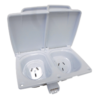 CMS TWIN D/POLE AUTO SOCKET IP44 TO J3.1. JOL02WT