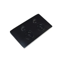 CMS Power Outlet Double Black. J17.2BK