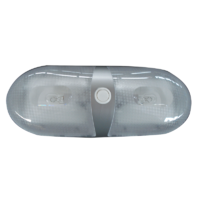 DUAL INTERIOR DOME LIGHT (SILVER) WITH ON/OFF ROCKER SWITCH. 86862S