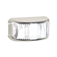 L.E.D FRONT END OUTLINE MARKER LAMP WHITE - WHITE BASE. 91612W