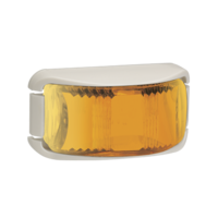 L.E.D Front End Outline Marker or External Cabin Lamp Amber - White Base. 91622W