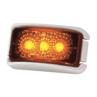 COAST LED FRONT MARKER LAMP AMBER-WHITE BRACKET. 22336WCAK-W