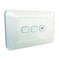 W.A.S. 3 Gang wireless switch with master OFF