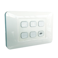 W.A.S. 6 Gang wireless switch with master OFF