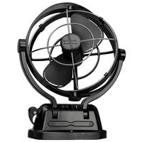 CAFRAMO Sirocco II 12/24V Black 7" Gimbal Fan w/ 3 Speed. 7010CABBX