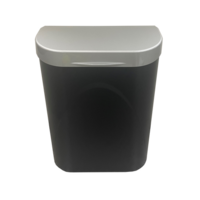 Aussie Traveller Black DC Door Bin with Silver Lid