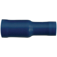 Narva 5mm 100 Piece Vinyl Crimp Terminal Female Bullet, Blue