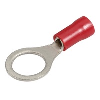 Narva 8.4mm 100 Piece Vinyl Crimp Terminal Ring, Red