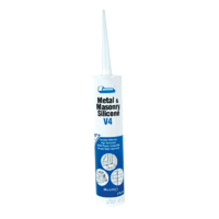 BOSTIK V4 SILICONE SEALANT NON ACETIC 370GM TUBE WHITE. 662090 / 30840580