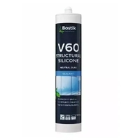 Bostik V60 Clear Silicone Sealant Non-Acetic 300gm Tube. 309470 / 30804561