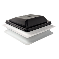 Coast RV 14x14 Black Wind-Up Roof Vent With 12V Fan